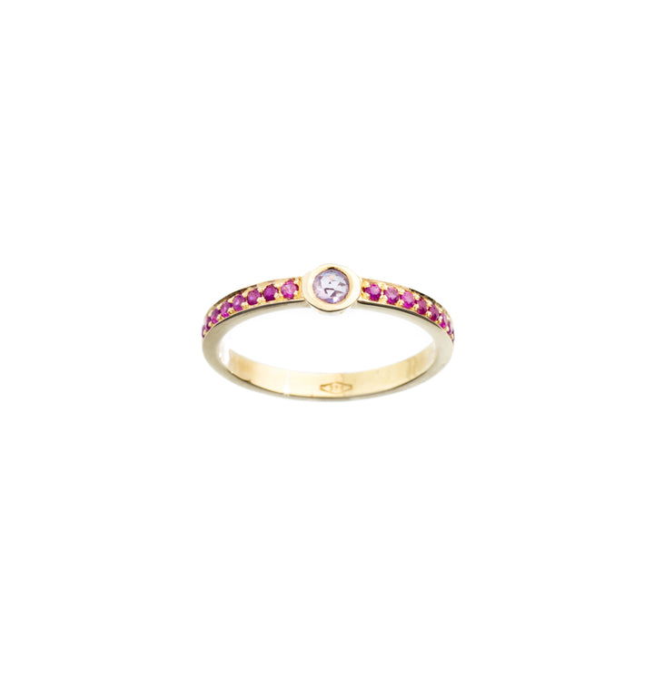 Think Pink Lux Round Gem Ring